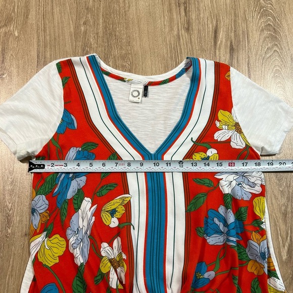 Akemi + Kin Anthropologie Size Small Boho Indie Floral Cottage Artsy Earth Shirt - Picture 8 of 12